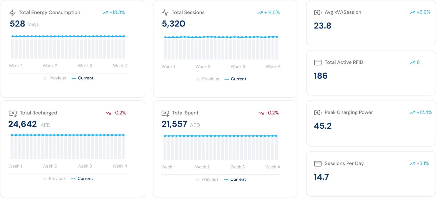 Monthly fleet charging statement consolidating members and sessions