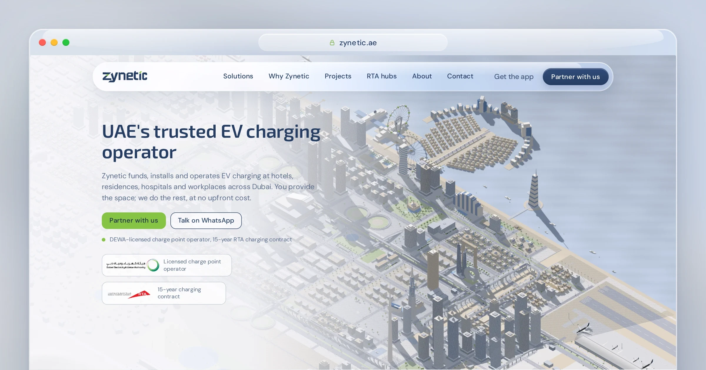 Zynetic.ae public charging network website