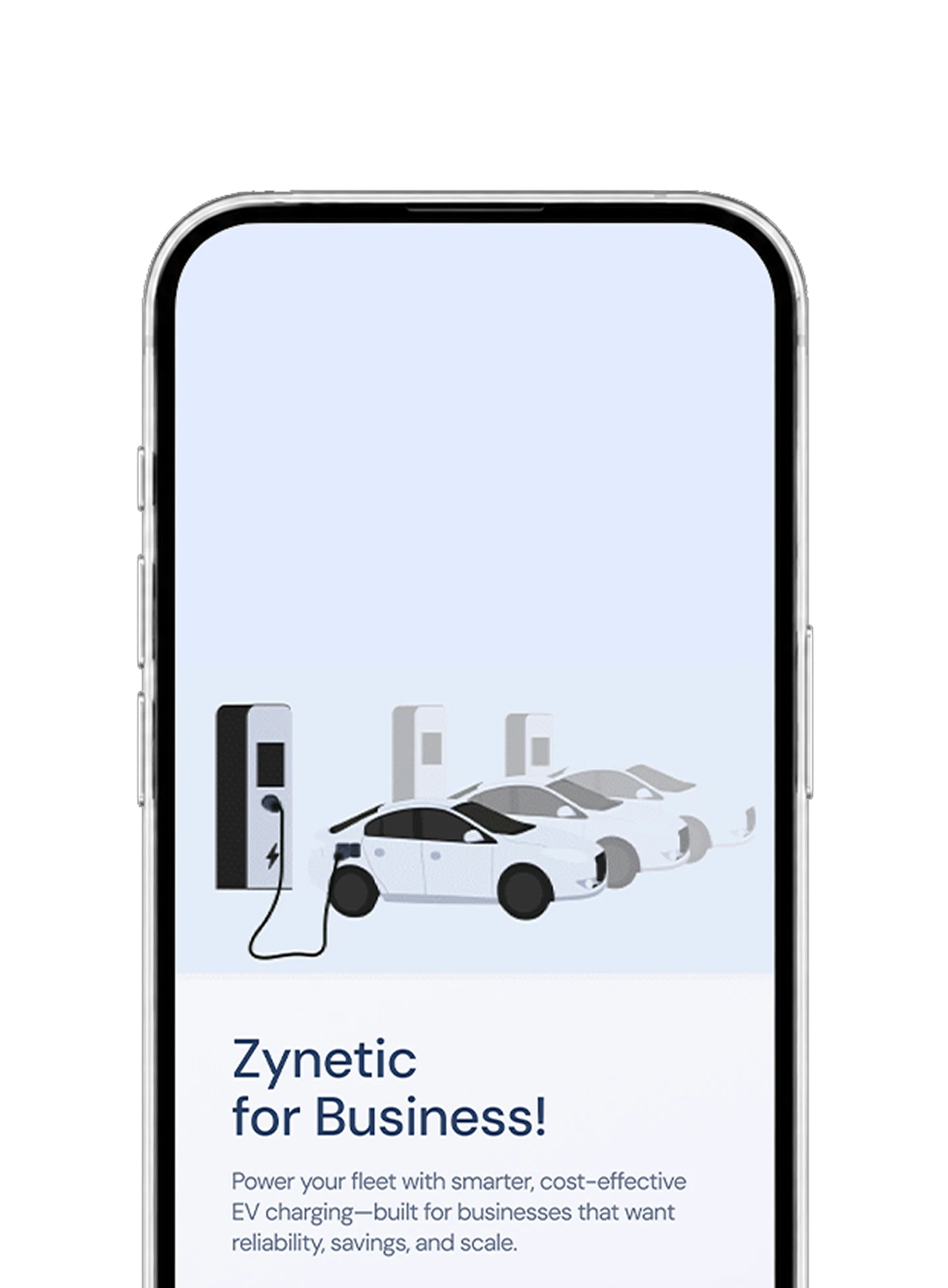 Zynetic User App business account screen for team management and consolidated billing.